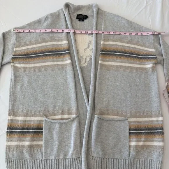 Pendleton S Western Horizons Oversized Cardigan Sweater Wool Blnd Longhorn Rodeo - Picture 8 of 14